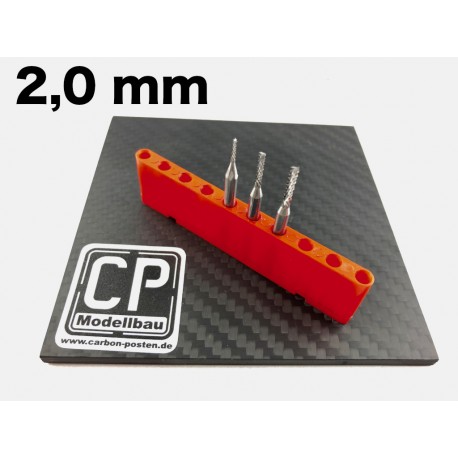 2,0 mm VHM-Fräser mit Diamantverzahnung